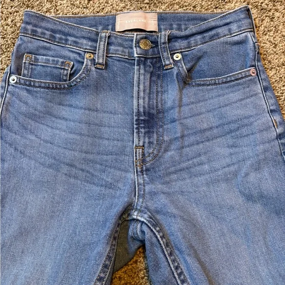 EVERLANE High-Rise Ankle Jeans in Medium Blue Wash High-Waisted Denim Size 24 - Picture 6 of 12